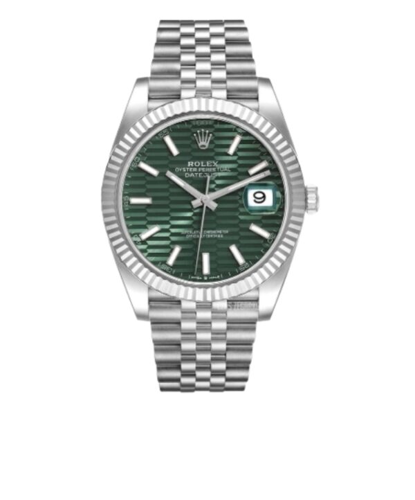 롤렉스 데이저스트 41mm 126334-0030 Full 904L Fluted Motif Green Dial Jubilee[VS]