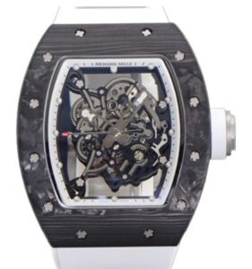 리차드밀 RM055 42.7mm Titanium White Rubber Strap Skeletonized White Dial[ZF]