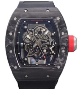 리차드밀 RM055 42.7mm Carbon Fiber Black Rubber Strap Skeletonized Black Dial[ZF]