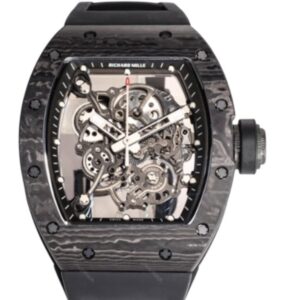 리차드밀 RM055 43mm Black Carbon Fiber Black Rubber Strap Black Skeletonized Dial[BBR]