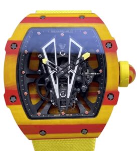 리차드밀 RM27-03 40mm 'Tourbillon' Yellow Carbon Case Textile Strap Skeletonized Dial[BBR]