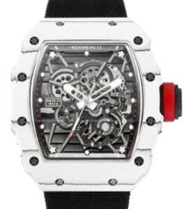 리차드밀 RM35-01 42mm White Carbon Fiber Black Canvas Strap Black Skeletonized[BBR]