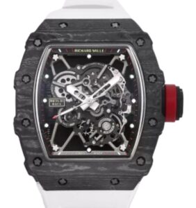 리차드밀 RM35-02 44.5mm Black Carbon Fiber White Rubber Strap Black Skeletonized[BBR]