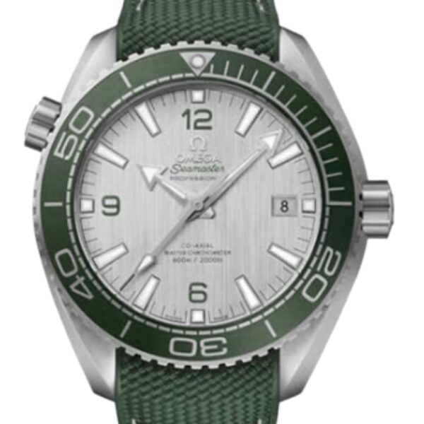 오메가 씨마스터 Planet Ocean 43.5mm 215.32.44.21.06.001 Green Rubber Strap Arabic Numerals Grey Dial[VS]