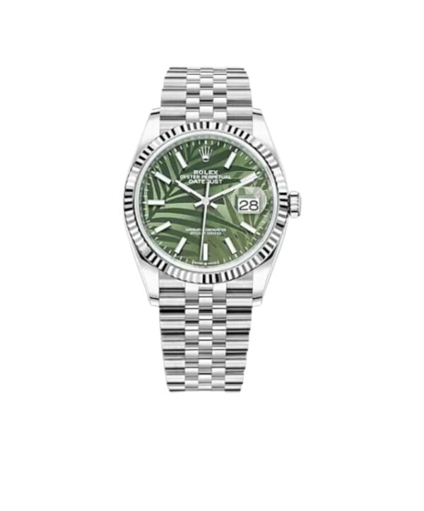롤렉스 데이저스트 36mm 126234-0047 Full 904L Olive Green Palm Motif Dial Jubilee[CLEAN]