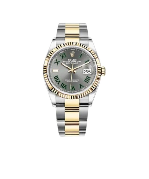 롤렉스 데이저스트 36mm 126233-0036 Half Gold Roman Numerals Wimbledon Grey Dial[CLEAN]