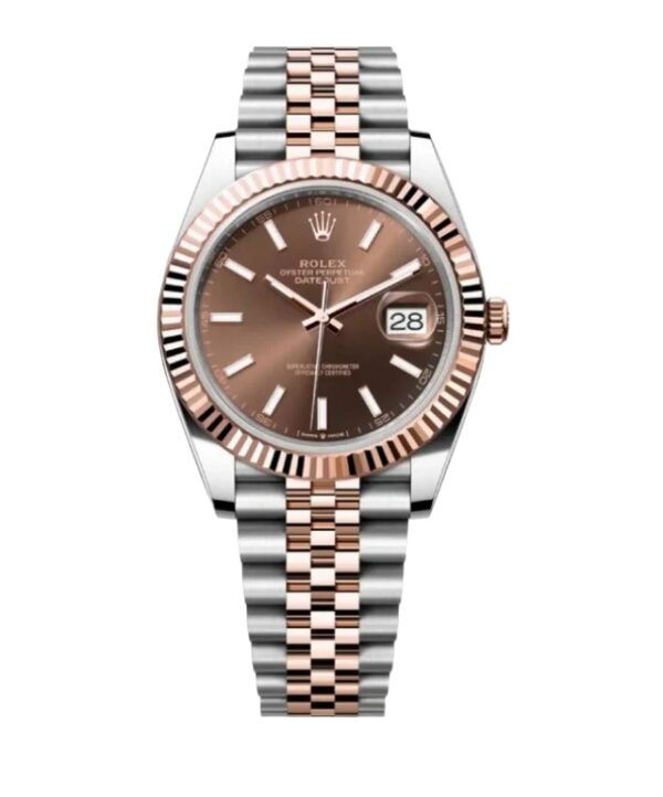 롤렉스 데이저스트 41mm Counterweight 126331-0002 Half Rose Gold Brown Dial Jubilee[ARF]