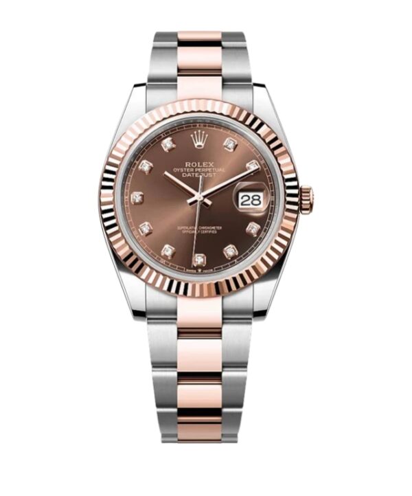 롤렉스 데이저스트 41mm Counterweight 126331-0003 Half Rose Gold Diamond Brown Dial[ARF]