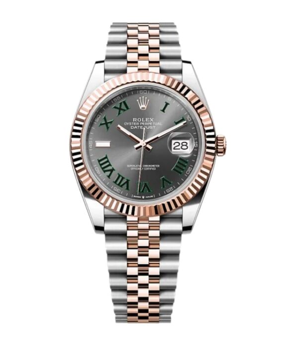 롤렉스 데이저스트 41mm Counterweight 126331-0016 Half Rose Gold Roman Numerals Grey Dial Jubilee[ARF]