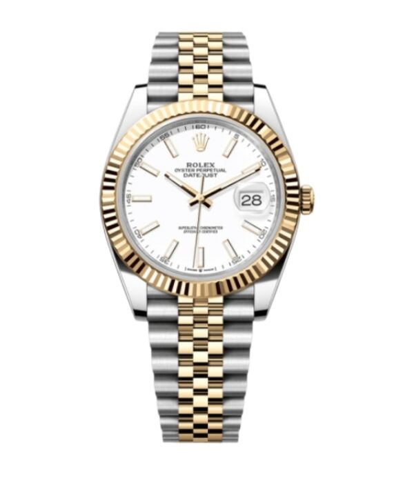 롤렉스 데이저스트 41mm Counterweight 126333-0016 Half Yellow Gold White Dial Jubilee[ARF]