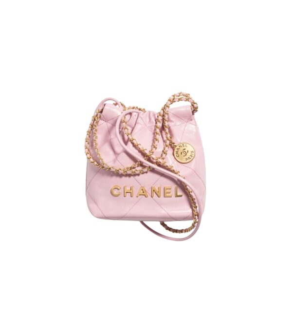 샤넬[chanel/팬더샵]22백 미니 핸드백(연핑크/금장/램스킨)