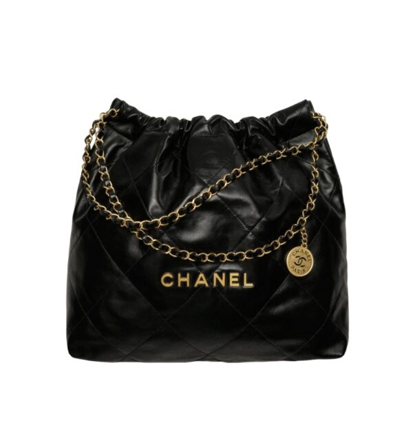 샤넬[chanel/팬더샵]22백 미디엄 핸드백(블랙/금장/램스킨)