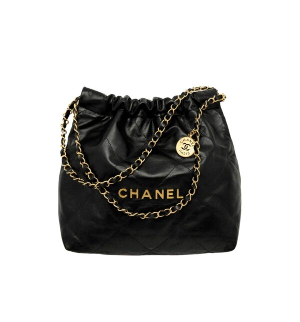 샤넬[chanel/팬더샵]22백 스몰 핸드백(블랙/금장/램스킨)