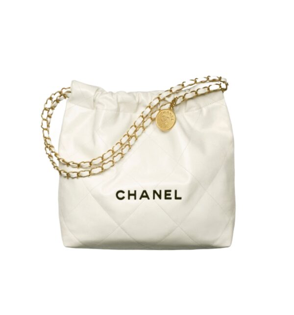 샤넬[chanel/팬더샵]22백 스몰 핸드백(화이트/흑장/램스킨)