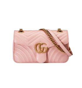 구찌[gucci/콜라샵]GG 마몽 마틀라세 스몰 숄더백(핑크)
