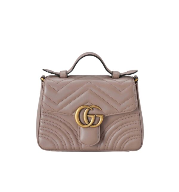 구찌[gucci/OC]GG 마몽 미니 탑 핸들백(토프)