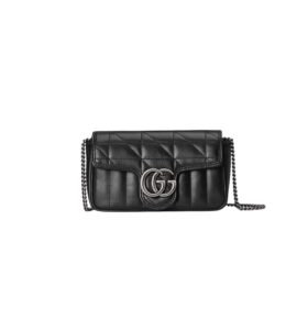 구찌[gucci/OC]GG 마몽 수퍼 미니백(블랙/은장)