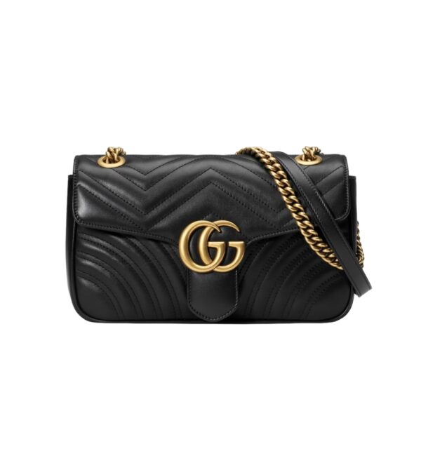 구찌[gucci/OC]GG 마몽 스몰 숄더백(블랙/금장)