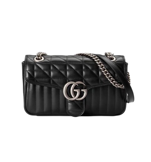구찌[gucci/OC]GG 마몽 스몰 숄더백(블랙/은장)