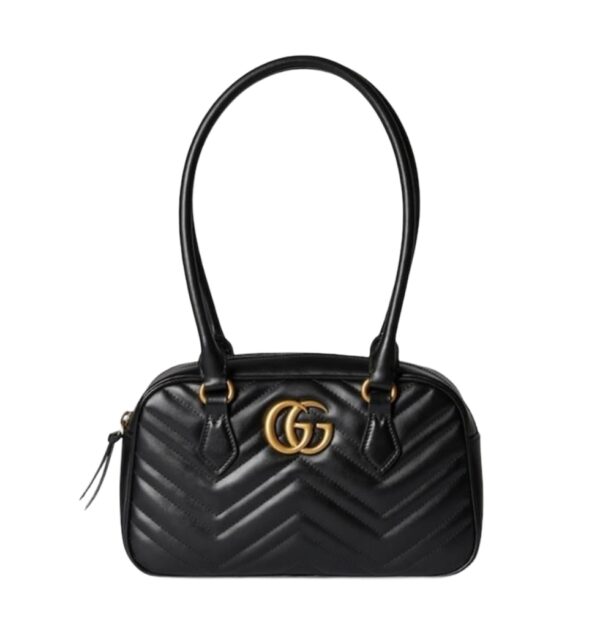 구찌[gucci/OC]GG 마몽 스몰 탑 핸들백(블랙/금장)