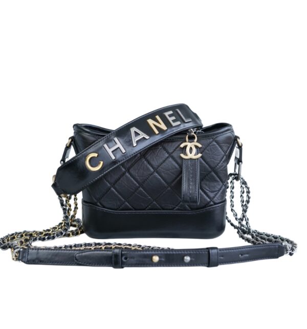 샤넬[chanel/팬더샵]가브리엘 핸들로고 호보백 스몰(블랙/카프스킨)