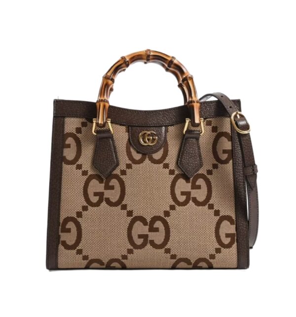 구찌[gucci/OC]다이애나 뱀부 스몰 토트백(GG점보/브라운)
