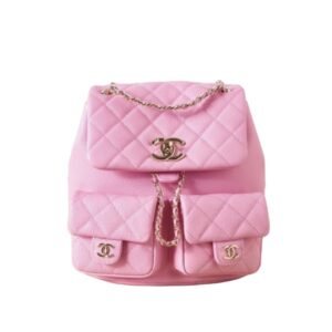 샤넬[chanel/팬더샵]듀마 백팩 더블포켓 미디엄(핑크/금장/캐비어)