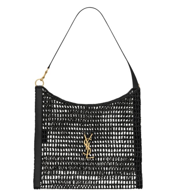 생로랑[ysl]라피아 옥살리스 크로셰 숄더백(블랙)