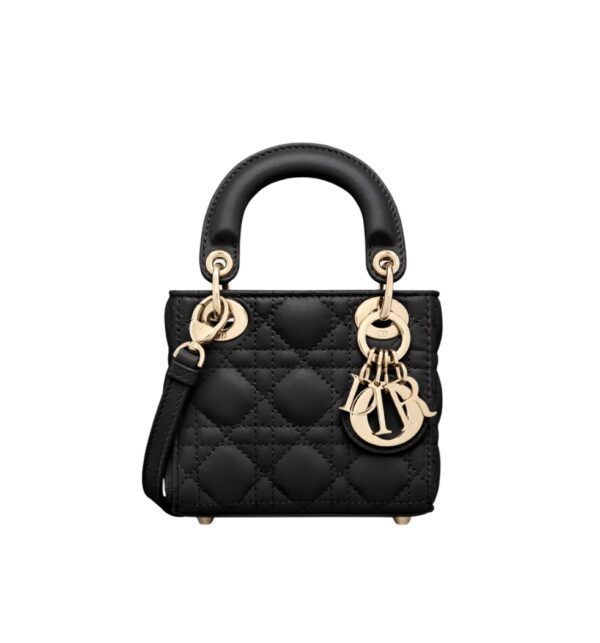 디올[dior/여왕]레이디 디올 마이크로 백(블랙/까나쥬/램스킨)