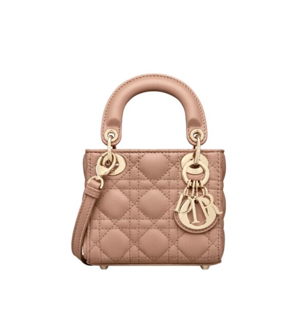 디올[dior/여왕]레이디 디올 마이크로 백(블러쉬/까나쥬/램스킨)