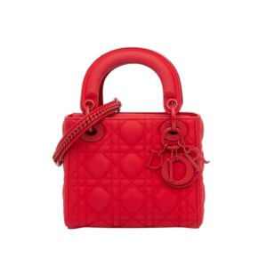디올[dior/여왕]레이디 디올 미니 백(울트라 매트 레드/까나쥬/램스킨)
