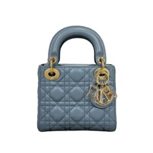 디올[dior/여왕]레이디 디올 미니 백(클라우드 블루/까나쥬/램스킨)