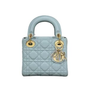 디올[dior/여왕]레이디 디올 미니 백(페일 블루/까나쥬/램스킨)