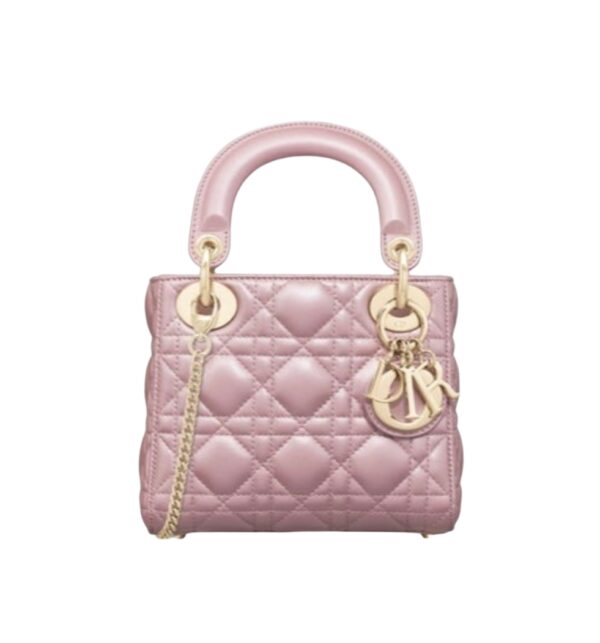 디올[dior/여왕]레이디 디올 미니 백(페일 핑크 펄/까나쥬/램스킨)
