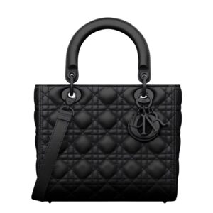 디올[dior/여왕]레이디 디올 미디엄 백(울트라 매트 블랙/까나쥬/램스킨)