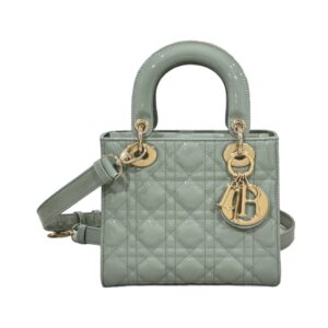 디올[dior/여왕]레이디 디올 스몰 백(그레이/까나쥬/페이턴트)