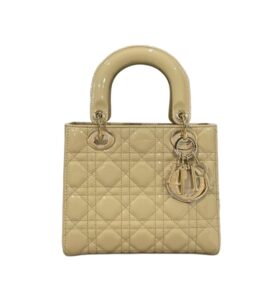 디올[dior/여왕]레이디 디올 스몰 백(샌드/까나쥬/페이턴트)