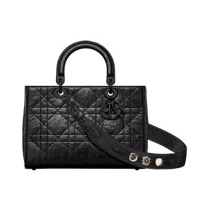 디올[dior/여왕]레이디 디자이어 ABC 미디엄 백(블랙/까나쥬/크링클 카프스킨)