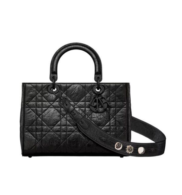 디올[dior/여왕]레이디 디자이어 ABC 미디엄 백(블랙/까나쥬/크링클 카프스킨)