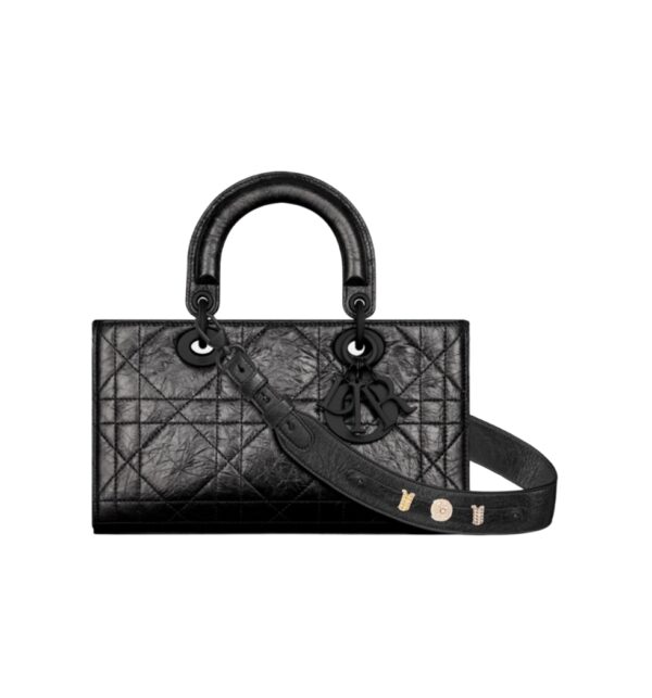 디올[dior/여왕]레이디 디자이어 ABC 스몰 백(블랙/까나쥬/크링클 카프스킨)
