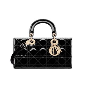 디올[dior/여왕]레이디 디조이 미디엄 백(블랙/까나쥬/페이턴트)