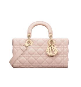 디올[dior/여왕]레이디 디조이 미디엄 백(파우더 핑크/까나쥬/램스킨)