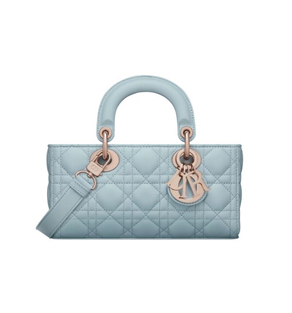 디올[dior/여왕]레이디 디조이 스몰 백(페일 블루/까나쥬/램스킨)