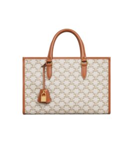 셀린느[celine/블랙프라임]호리존탈 카바스 미니(화이트/트리옹프 캔버스)