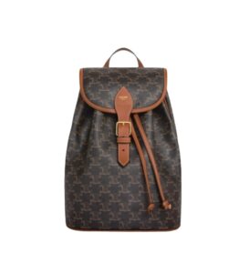 셀린느[celine/블랙프라임]폴코 백팩 미디엄(탠/트리옹프 캔버스)