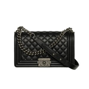 샤넬[chanel/팬더샵]보이백 미디엄(블랙/은장/캐비어)