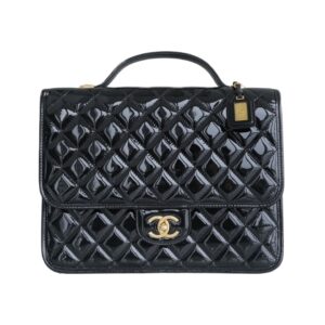 샤넬[chanel/팬더샵]브리프케이스 백팩(블랙/금장/페이턴트)