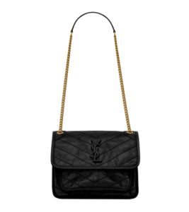 생로랑[ysl]빈티지 니키 베이비(블랙/금장)