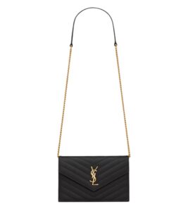 생로랑[ysl]엔벨로프 체인 WOC(블랙/금장)