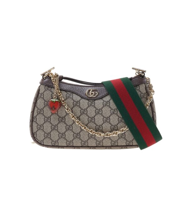 구찌[gucci/OC]오피디아 체인 밴드 펜던트 스몰 숄더백(GG수프림 베이지/에보니)
